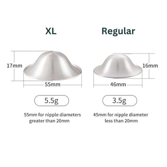 Silver Nursing Cups for Breastfeeding Mums to help with Sore Cracked Nipples