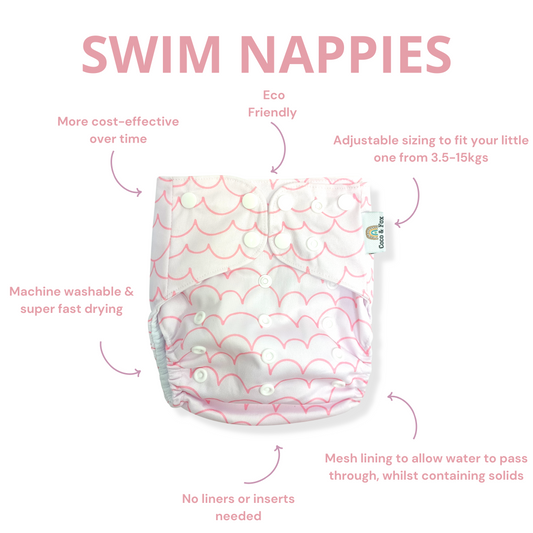 Baby Reusable Swim Nappy Light Pink