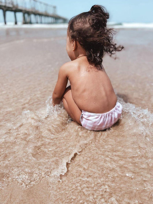 Reusable Swim Nappy Pink Gingham