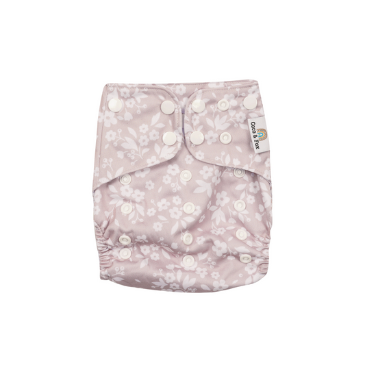 Reusable Swim Nappy with white flowers