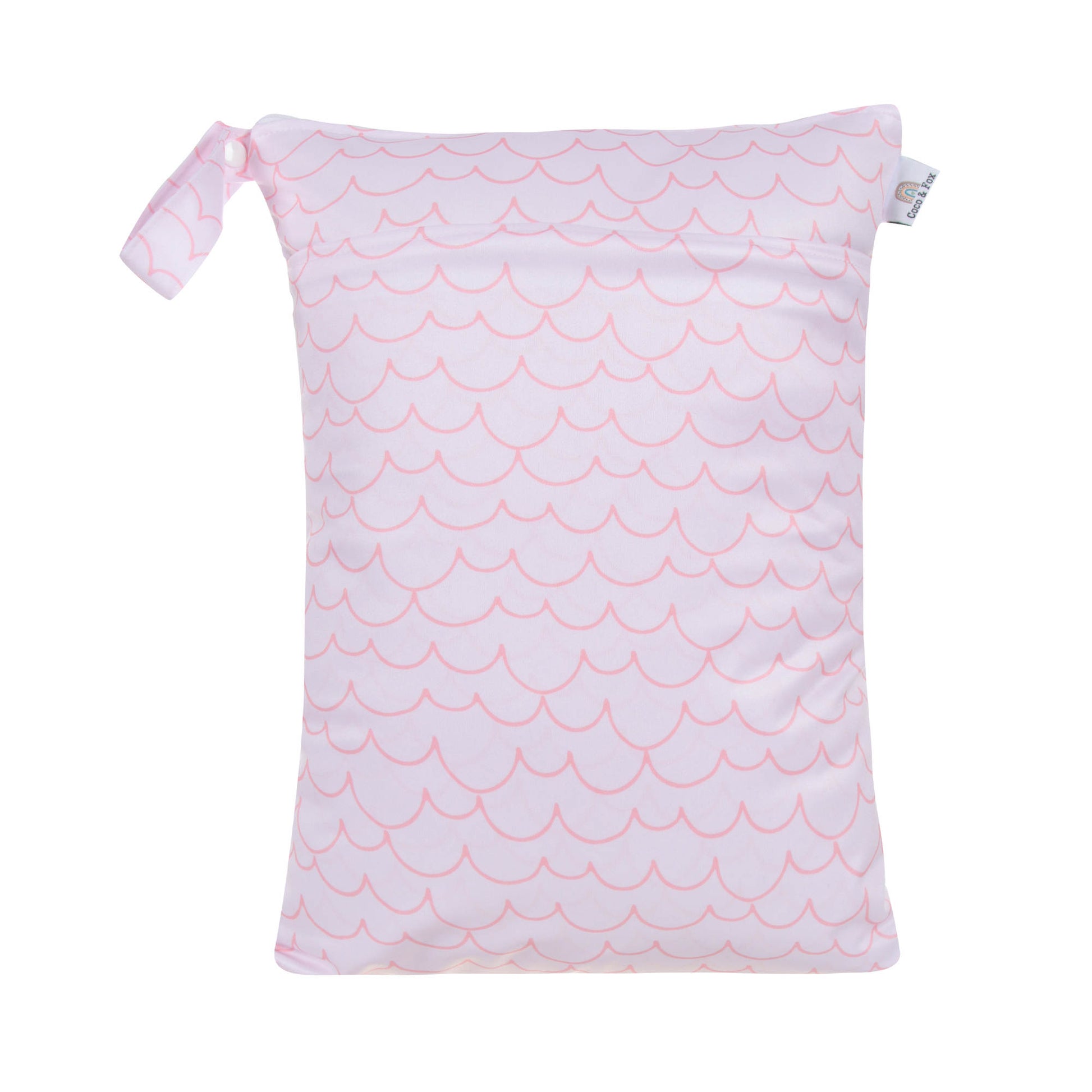 Double Zip Wet Bag with Pink waves Pattern